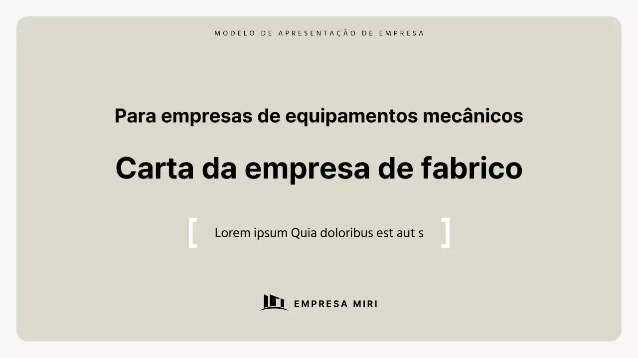 Beige Simple Descrição do perfil da empresa