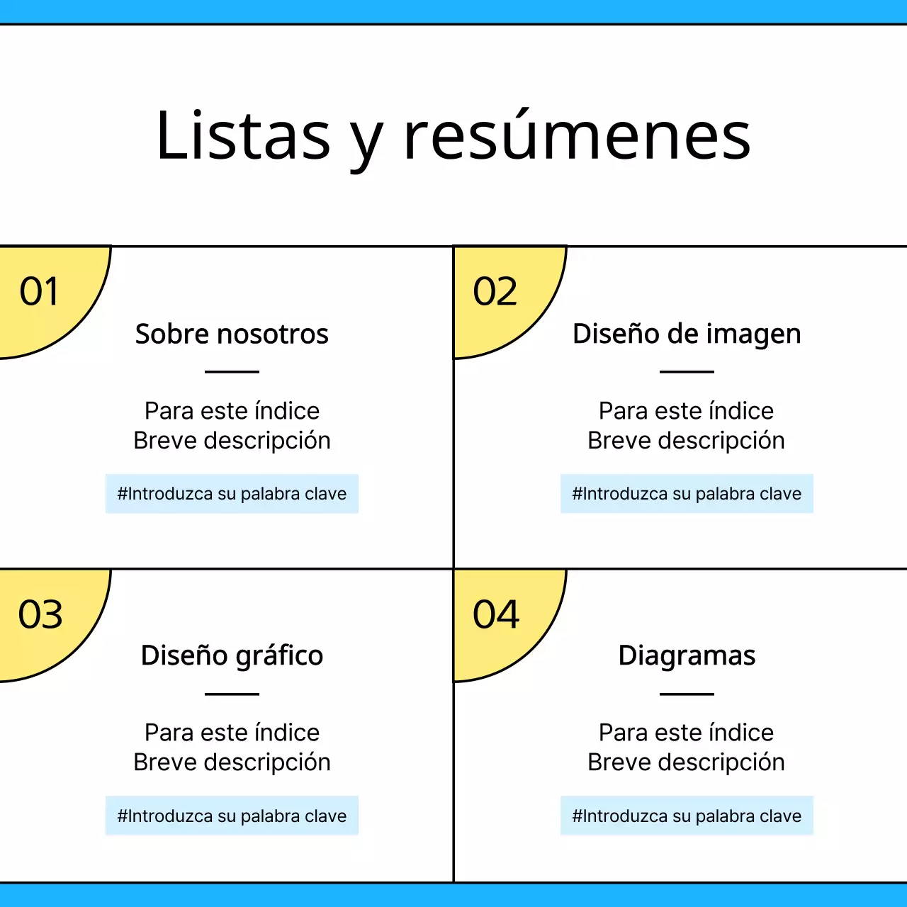 Promover la plantilla azul claro limpio