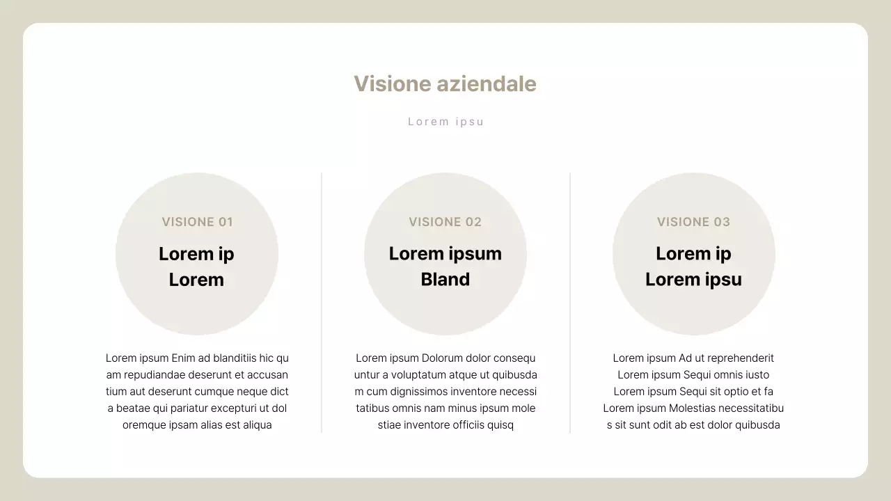 Descrizione del profilo aziendale di Beige Simple