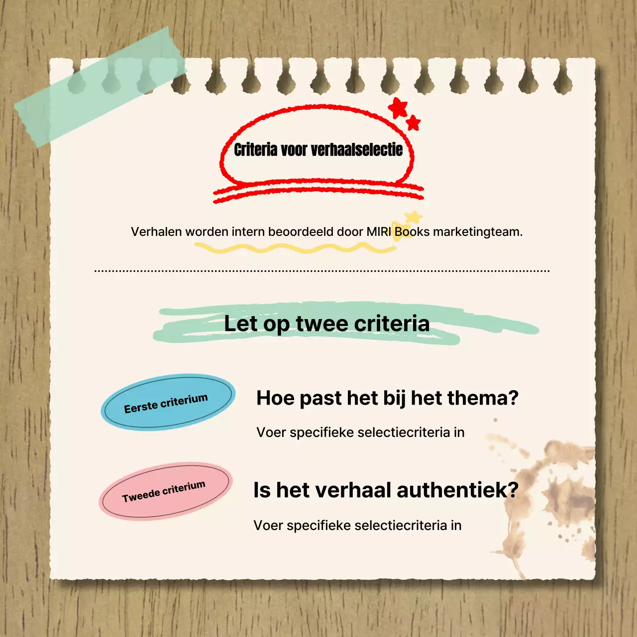 Aankondiging van een oproep voor verhalen in beige en vintage