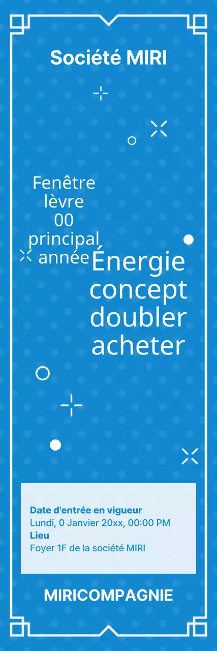 Promouvoir l'événement inaugural simple de Blue