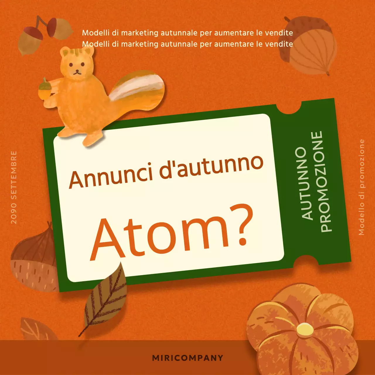 Una carrellata di promozioni autunnali in arancione e marrone