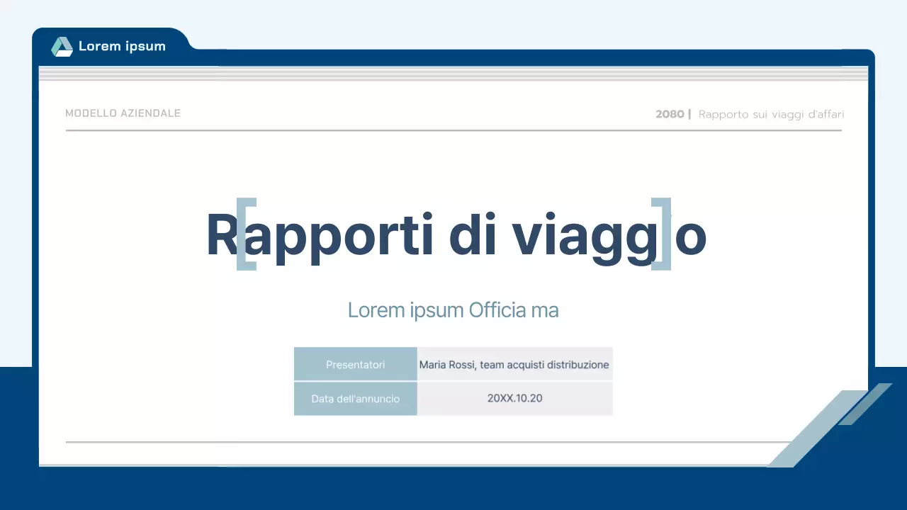 Contratto di viaggio pulito di colore azzurro