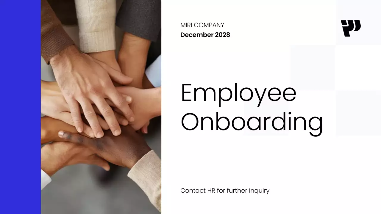 Blue Modern Employee Guide Presentation