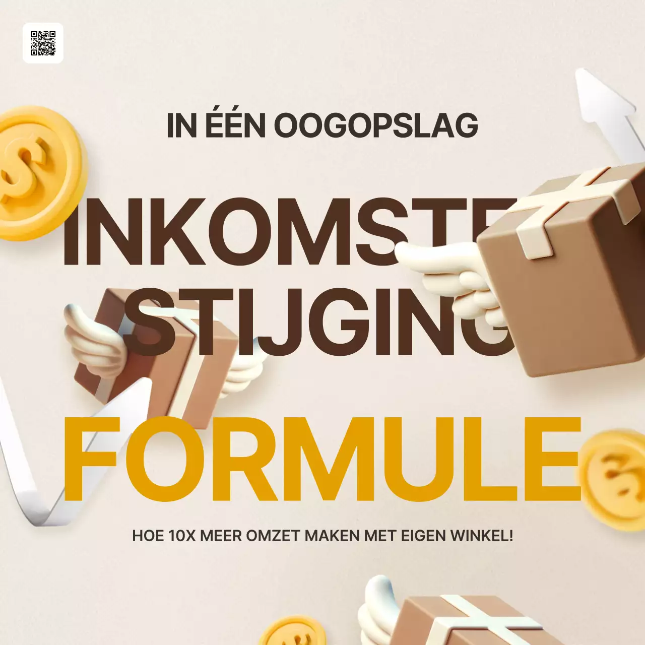 Beige eenvoudige verkoopbevordering