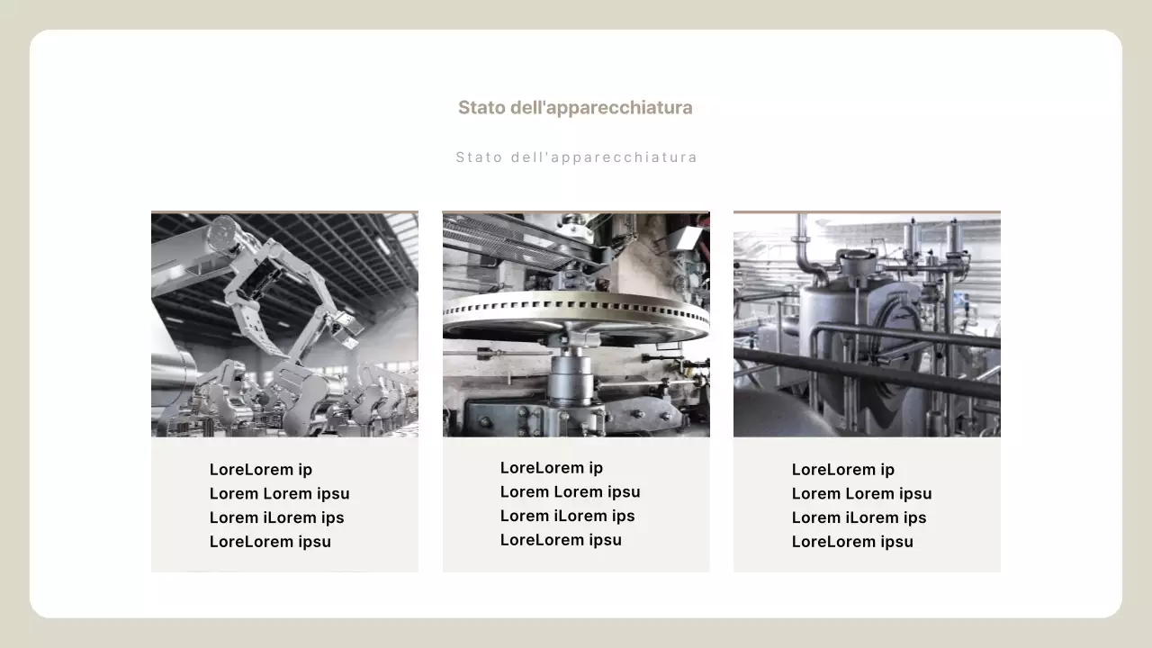 Descrizione del profilo aziendale di Beige Simple