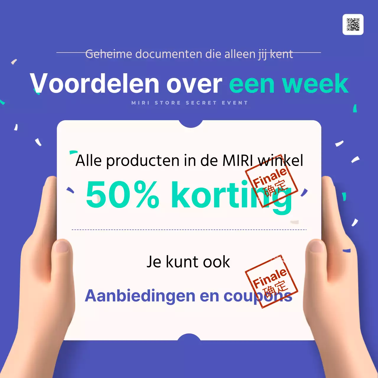 Blue Modern Kortingsactie