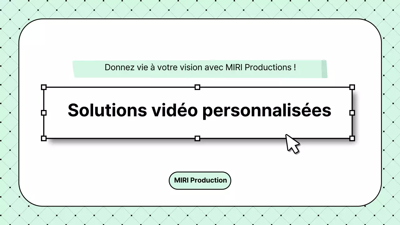 Proposition de société de production vidéo simple et de couleur menthe
