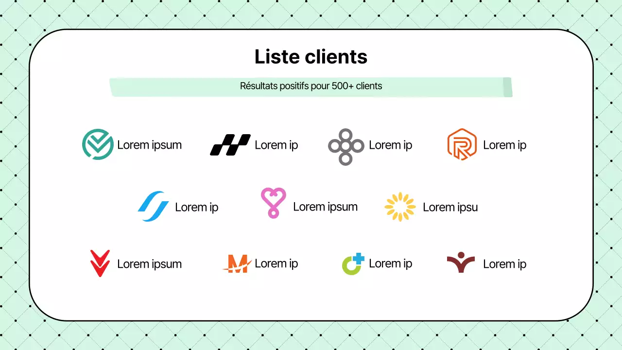 Proposition de société de production vidéo simple et de couleur menthe