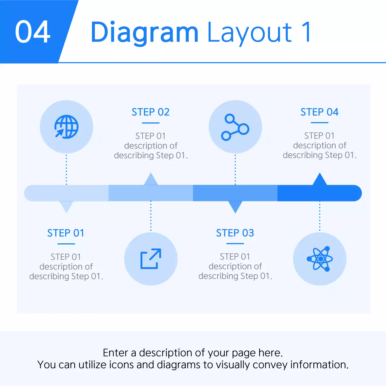 Blue Clean Business Template Instagram Carousel