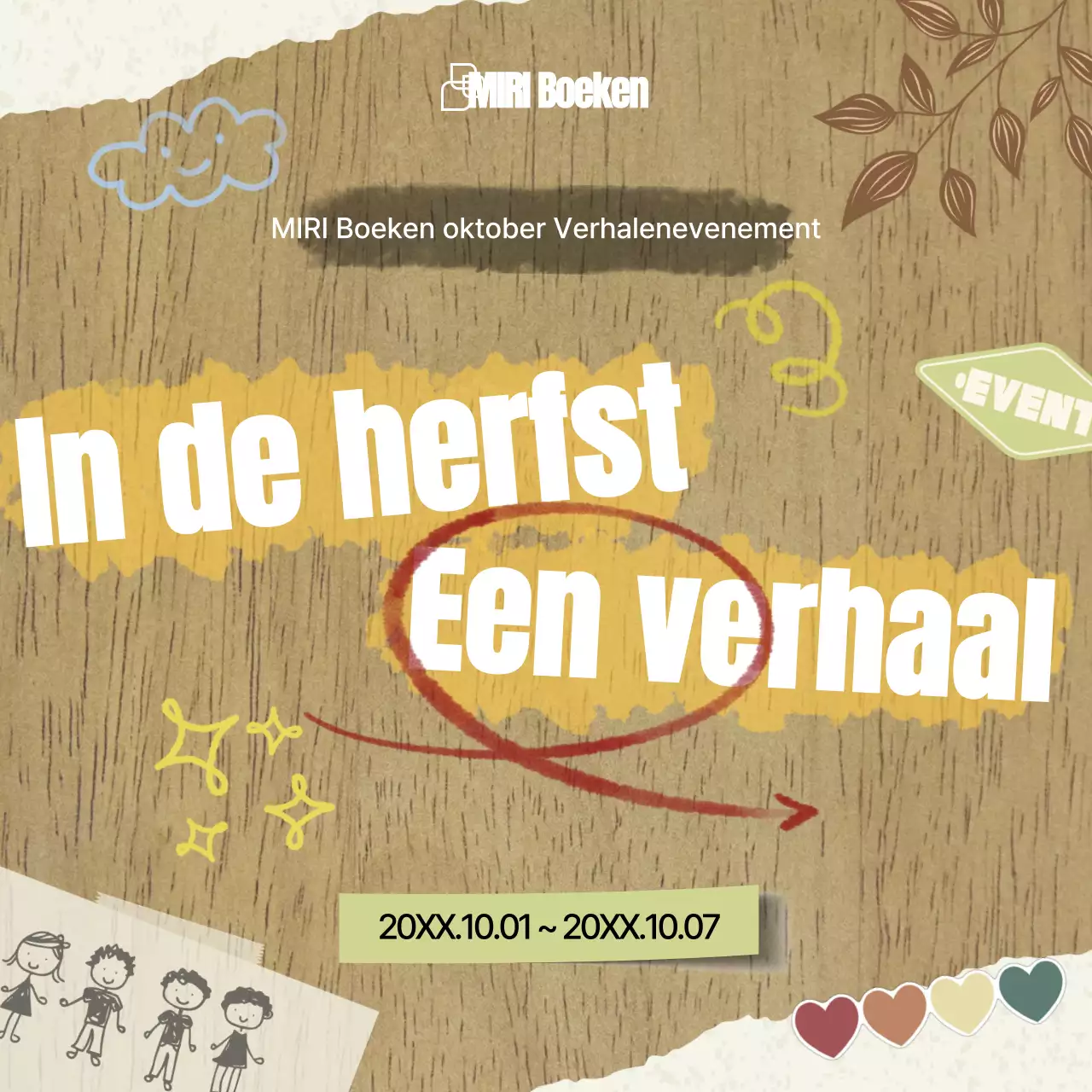 Aankondiging van een oproep voor verhalen in beige en vintage