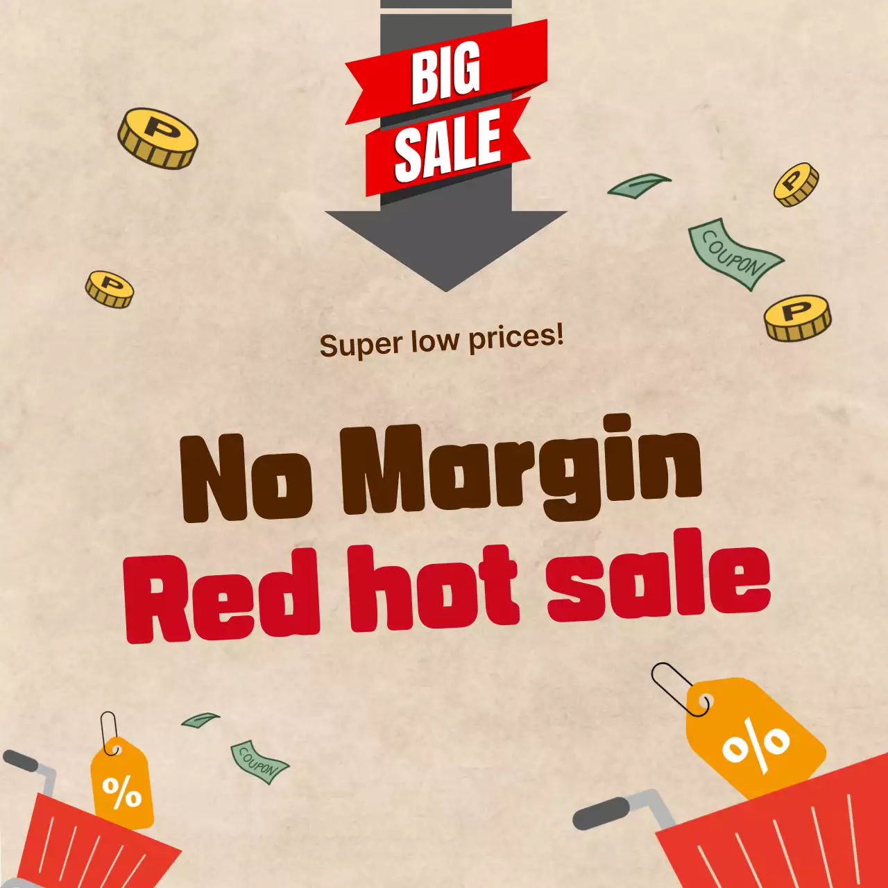 Brown Retro Autumn Promotion Instagram Carousel