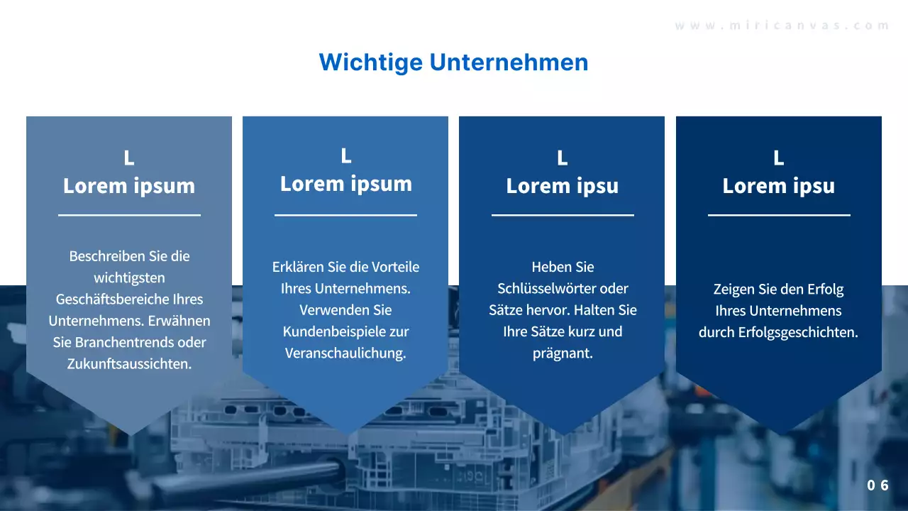 Fördern Sie Ihr blaues modernes Unternehmensprofil