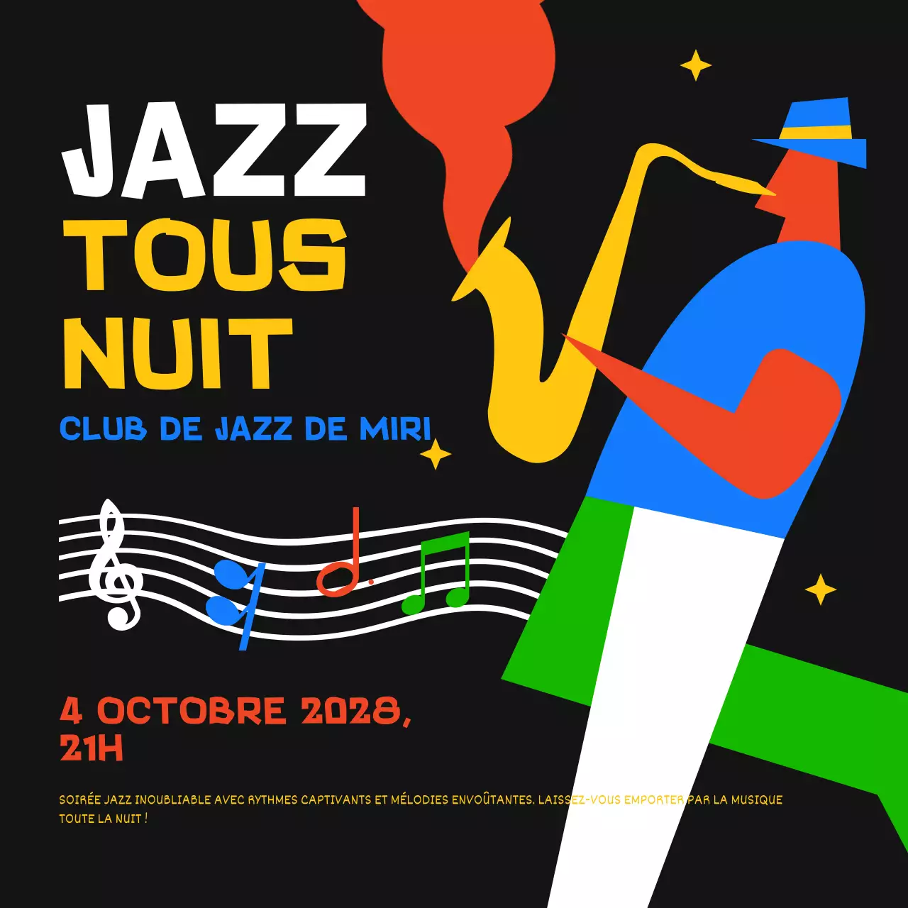 soirée jazz colorée et audacieuse