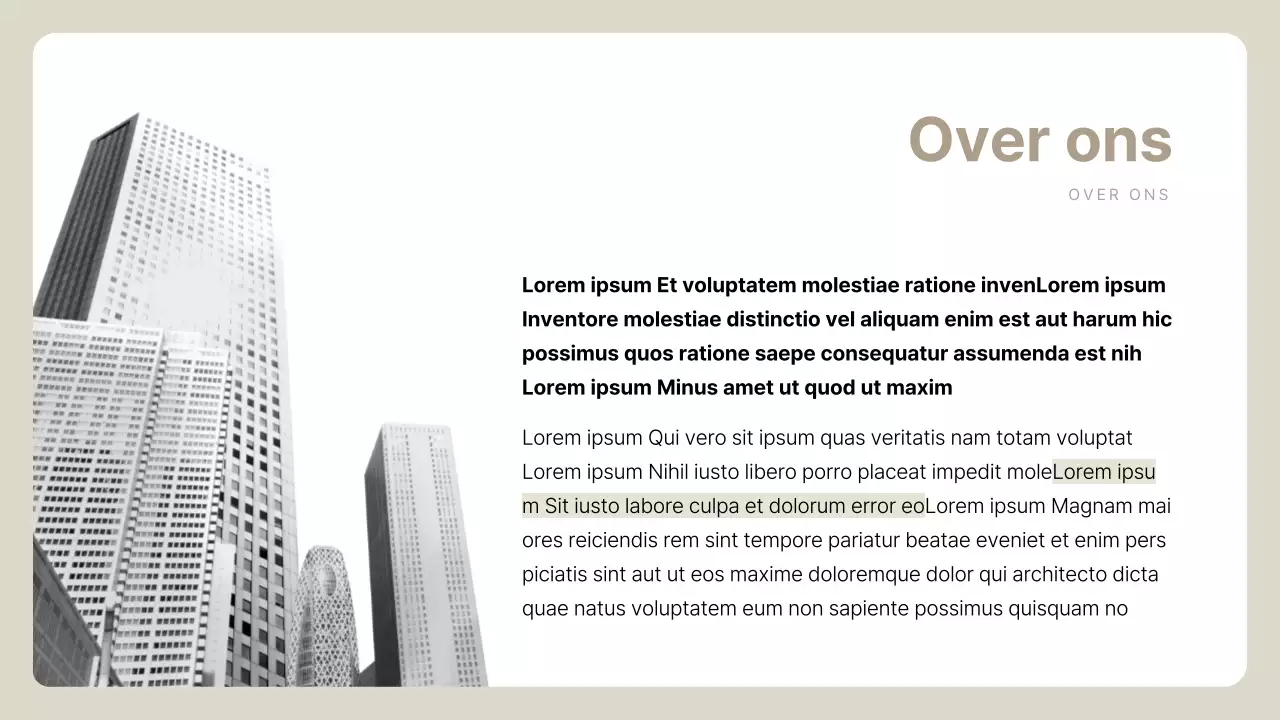 Beige Simple Beschrijving van het bedrijfsprofiel