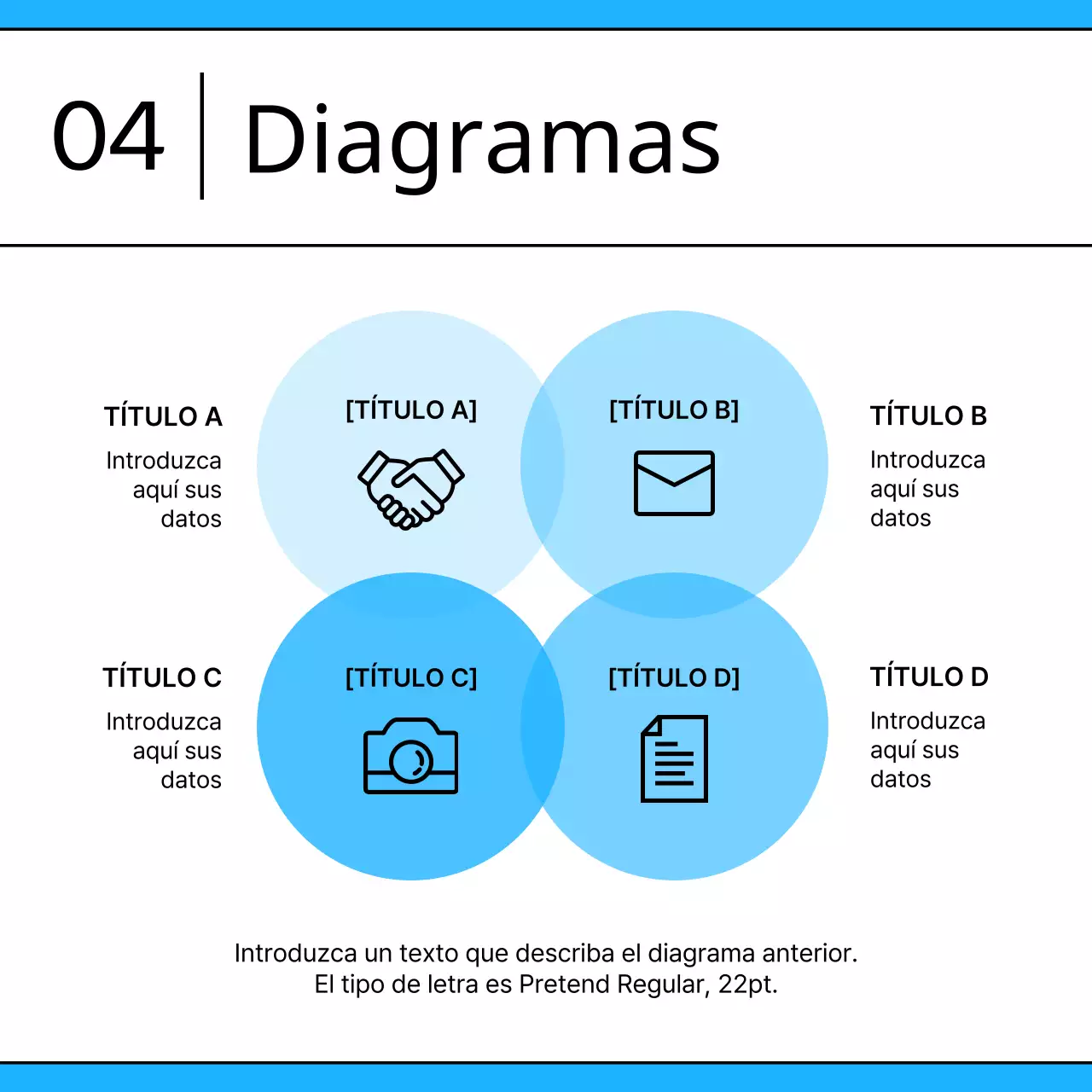 Promover la plantilla azul claro limpio