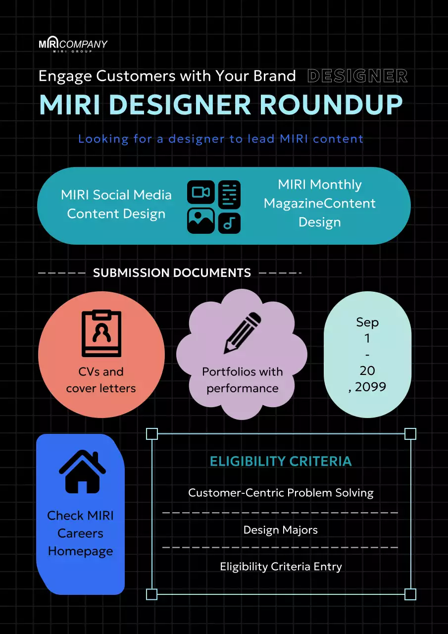 Poster tuyển dụng việc làm hiện đại màu đen