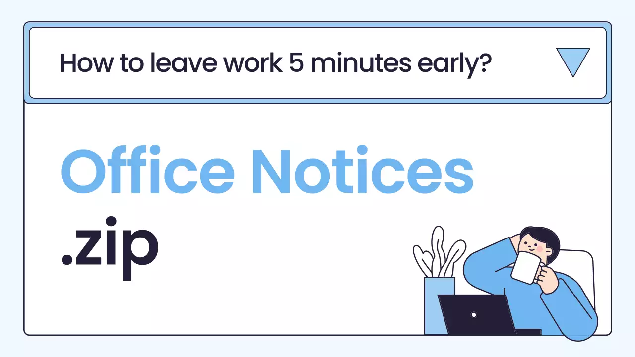 Blue Simple Office Notice Announcement Presentation