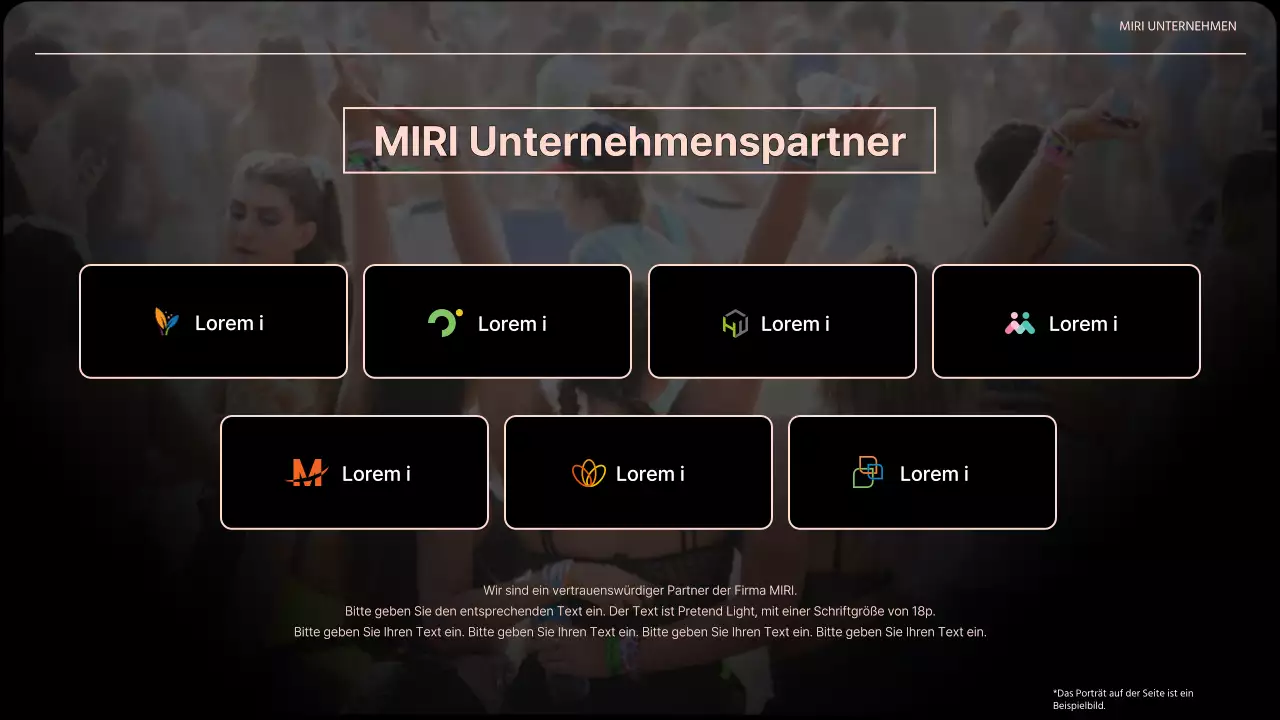 Orangefarbenes und trendiges Event-Pitchdeck für Unternehmen