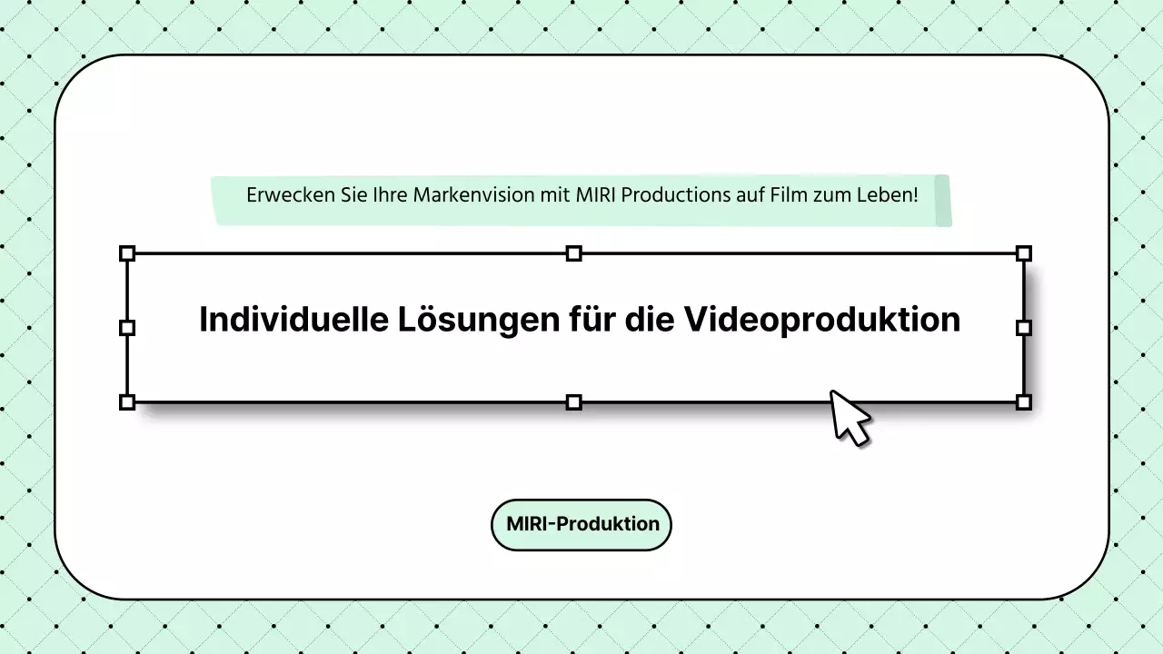 Einfaches, mintfarbenes Angebot einer Videoproduktionsfirma