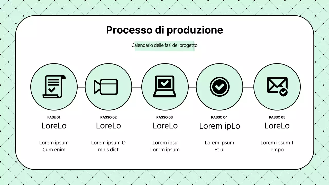 Proposta di società di produzione video semplice e color menta