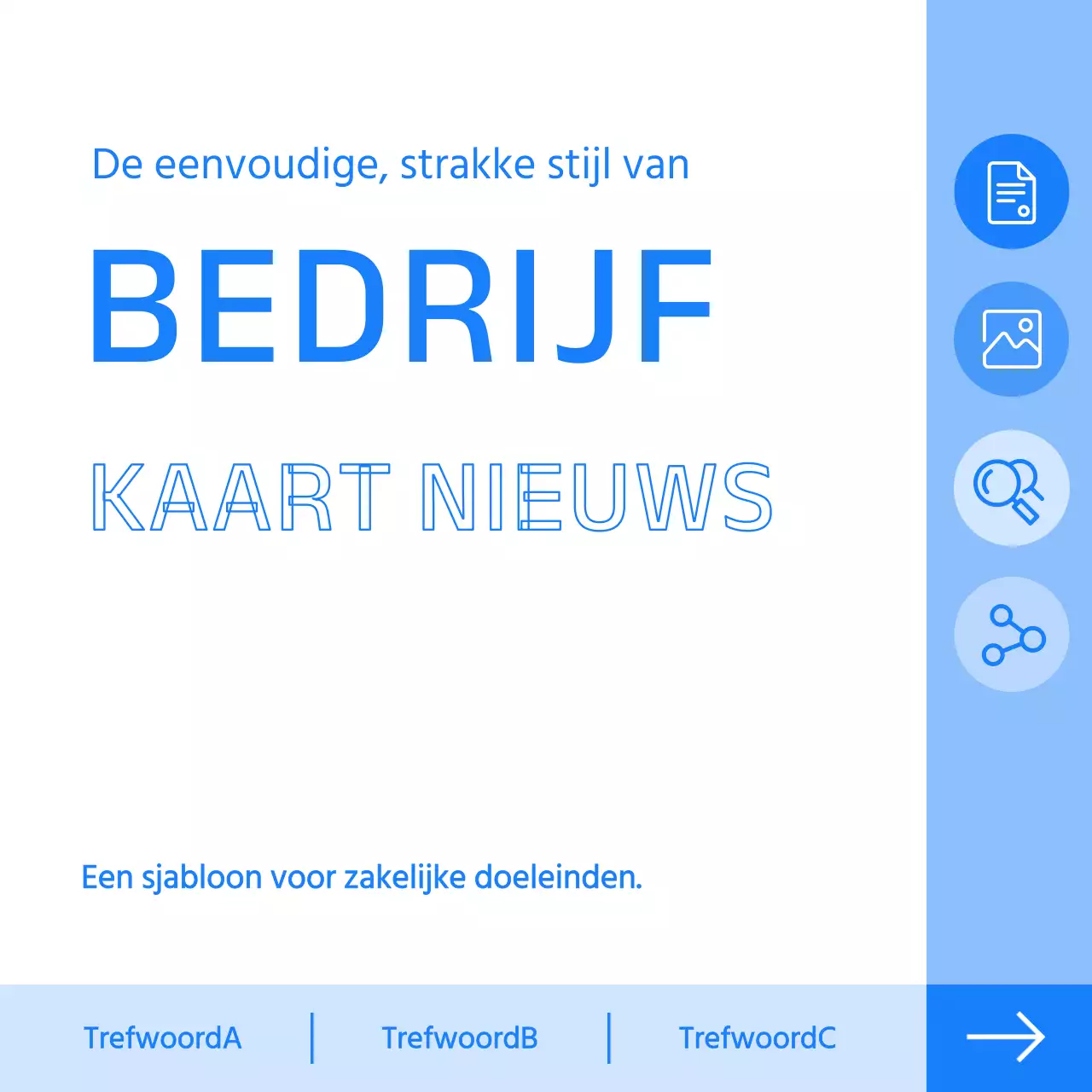 Blauw eenvoudig zakelijk sjabloon