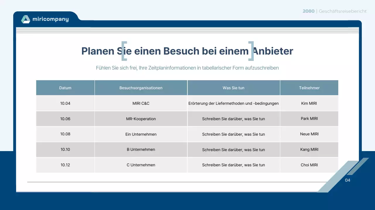 Hellblauer sauberer Reisebericht Vertrag