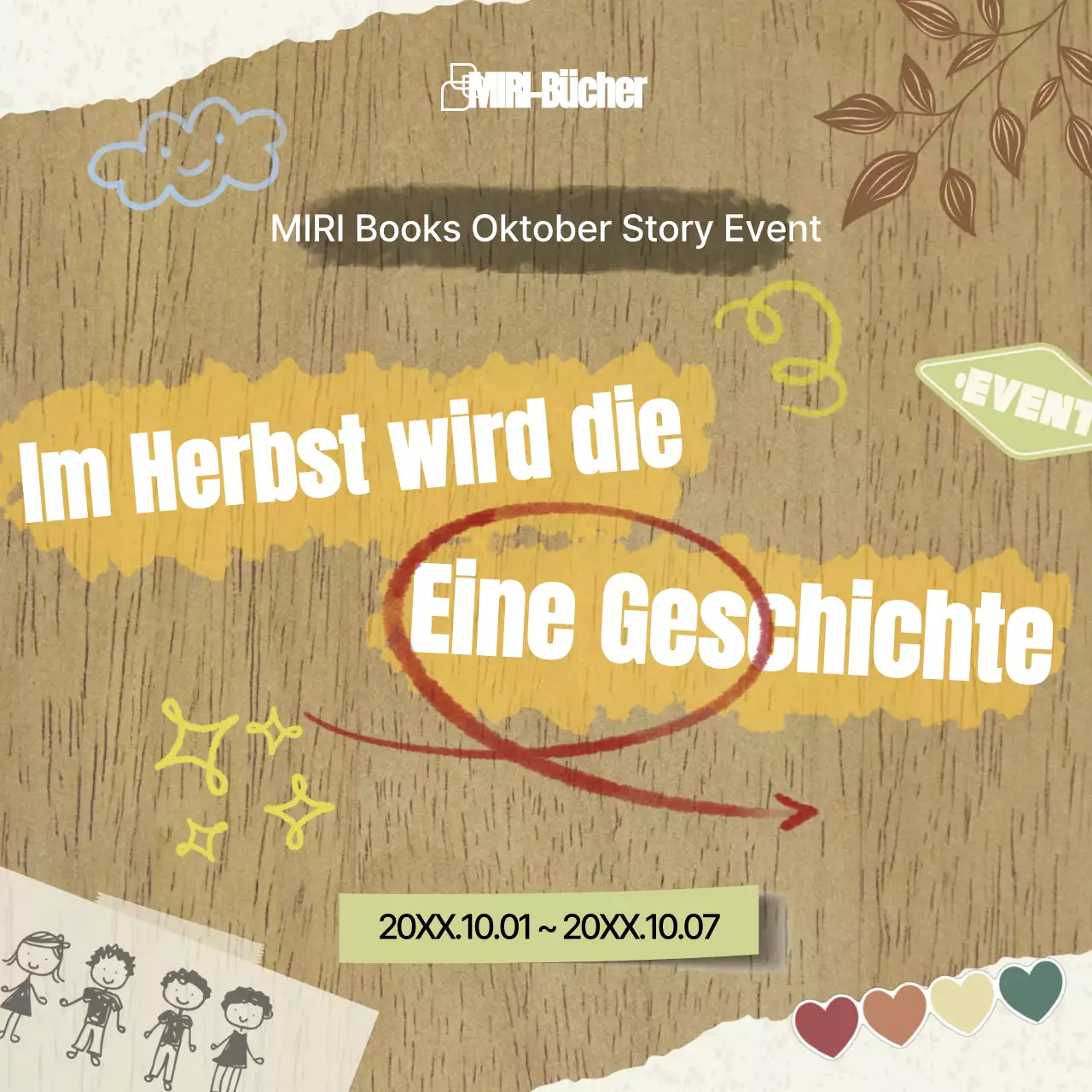 Ankündigung eines Aufrufs für Geschichten in Beige und Vintage