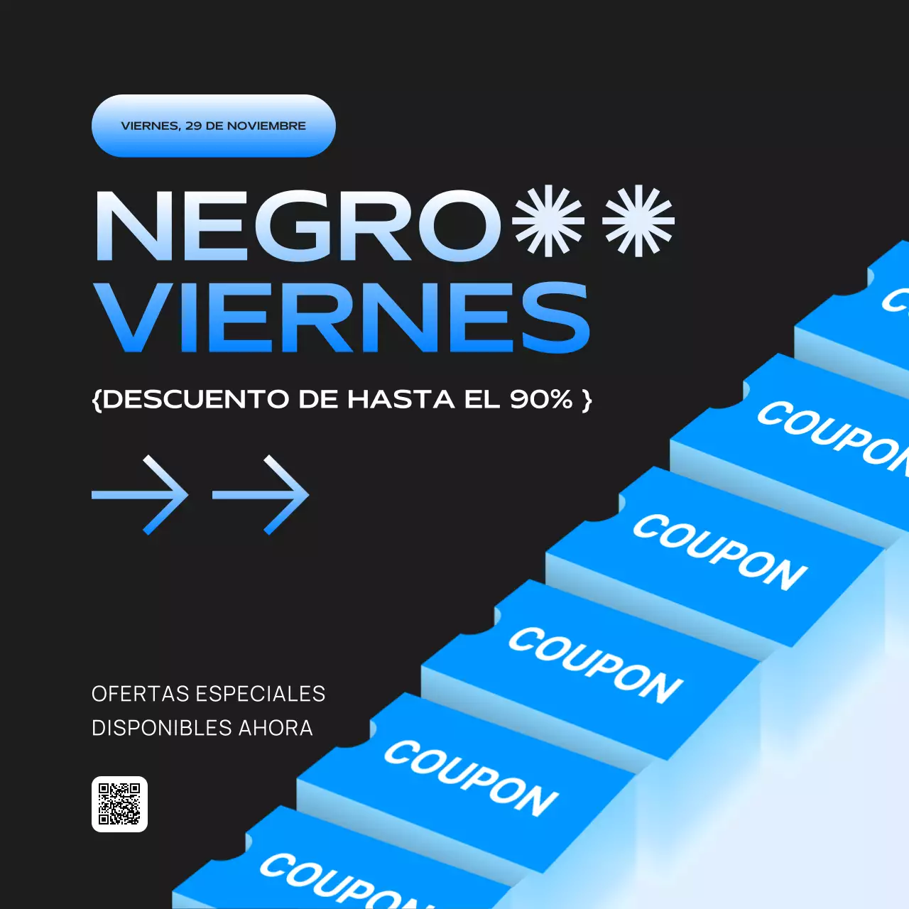 azul moderno anuncio black friday