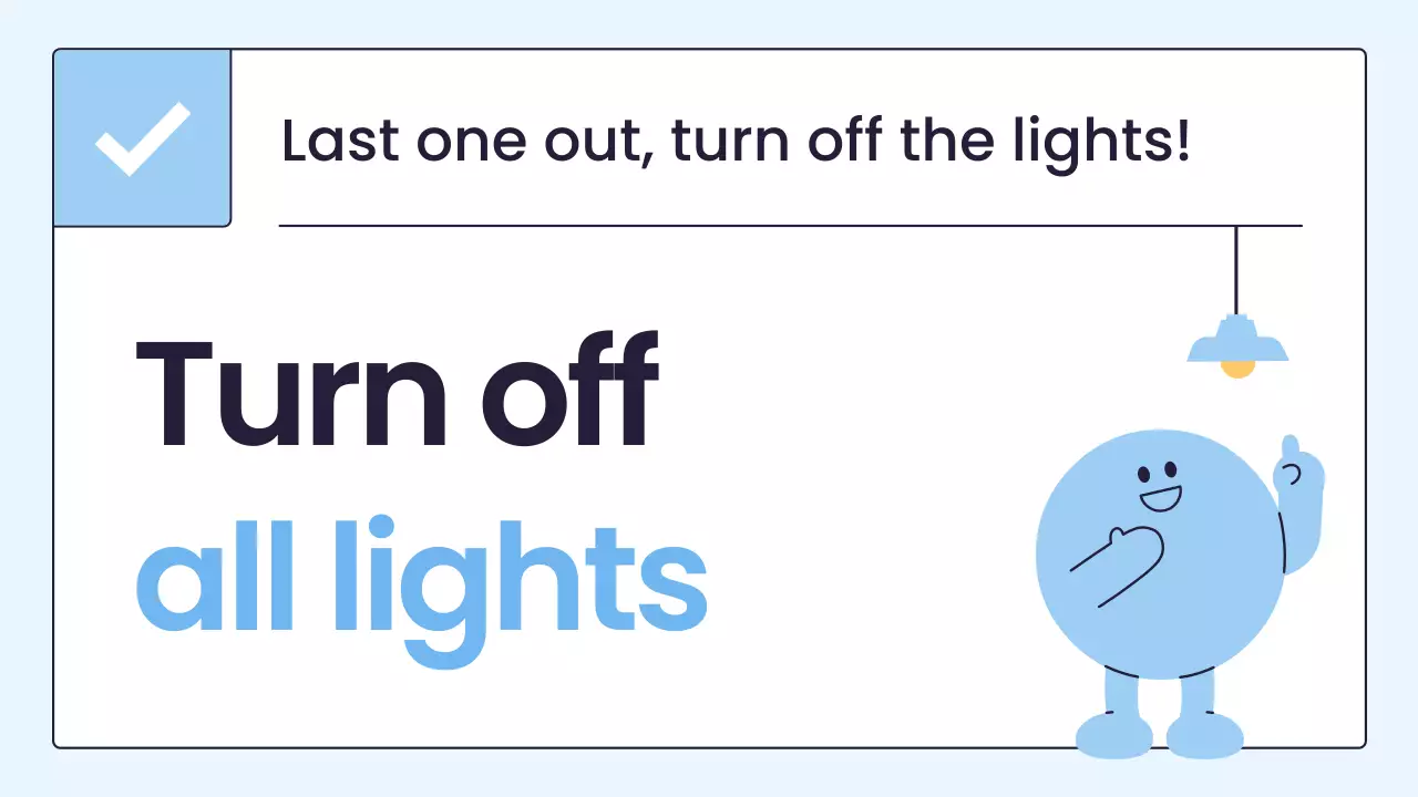 Blue Simple Office Notice Announcement Presentation