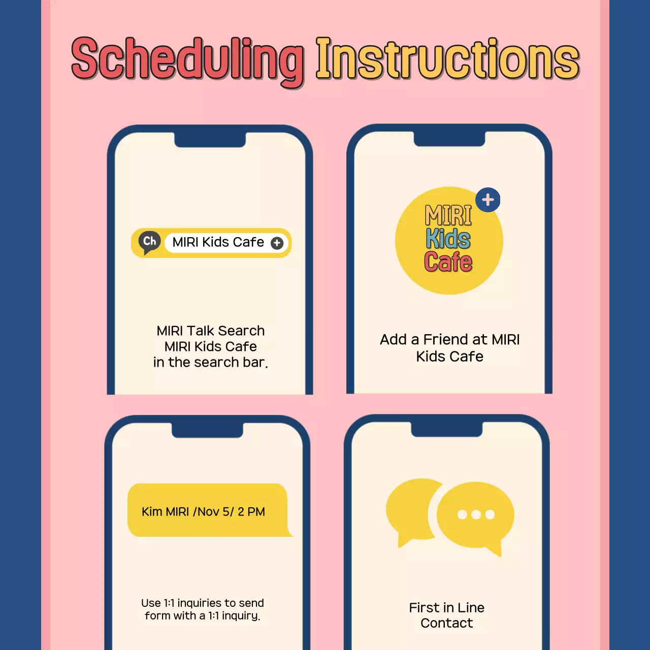 Blue Animation Kids Cafe Advertisement Instagram Carousel