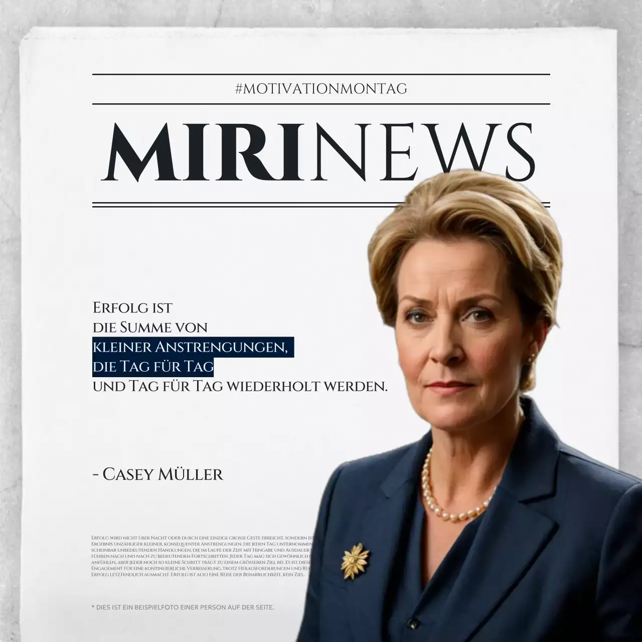 navy professional Inspirierende Sätze Material