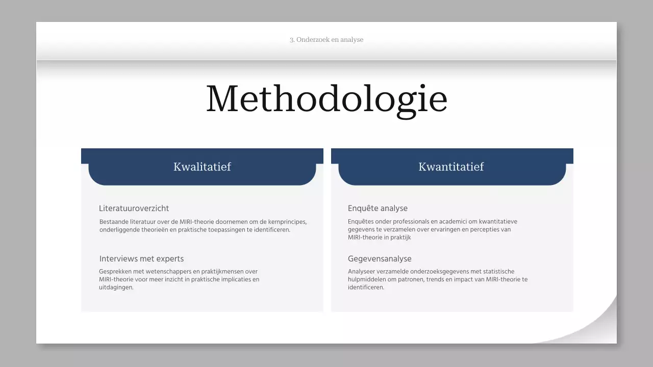 grijs professioneel projectdocument