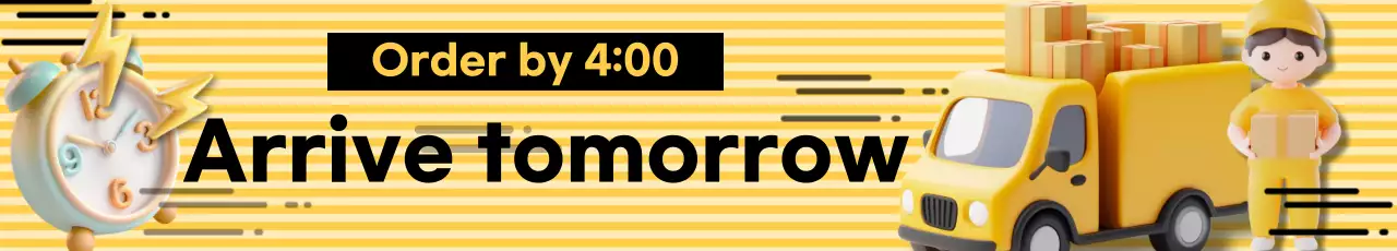 Banner de promoção de entrega amarelo da moda