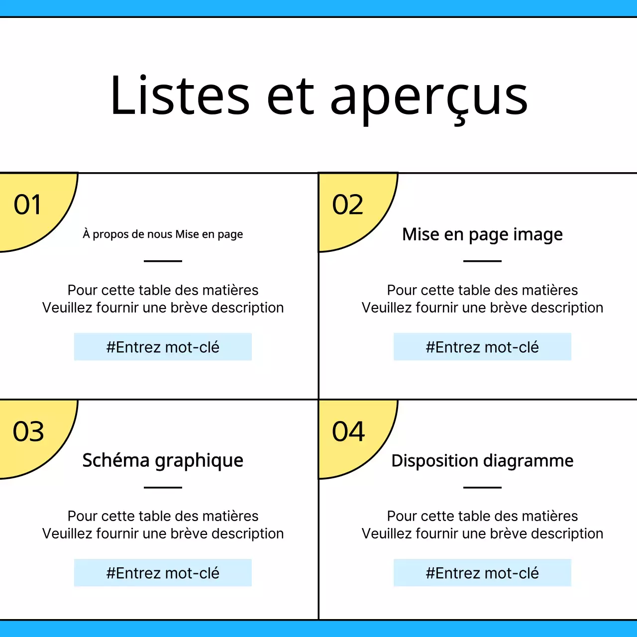 Promouvoir le modèle bleu clair et épuré