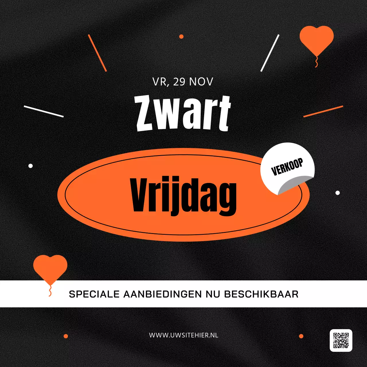 zwarte trendy black friday promotie
