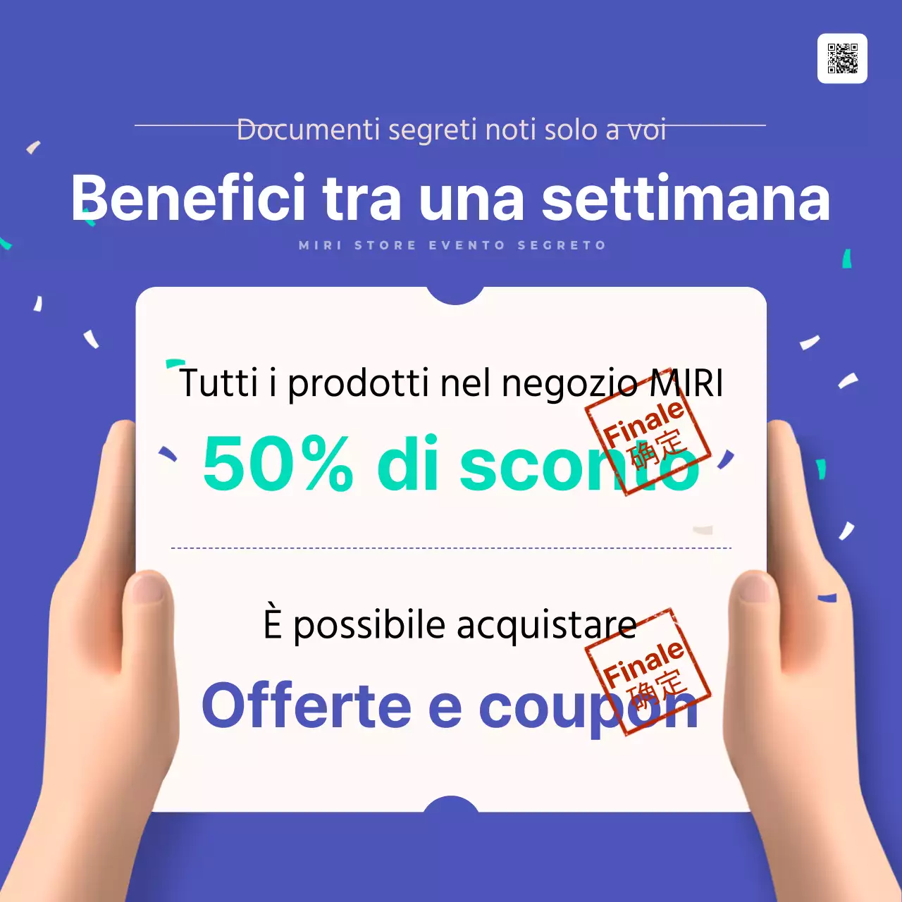 Promozione Sconto Blu Moderno
