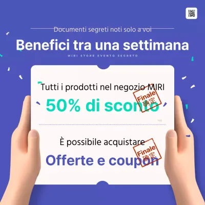 Promozione Sconto Blu Moderno