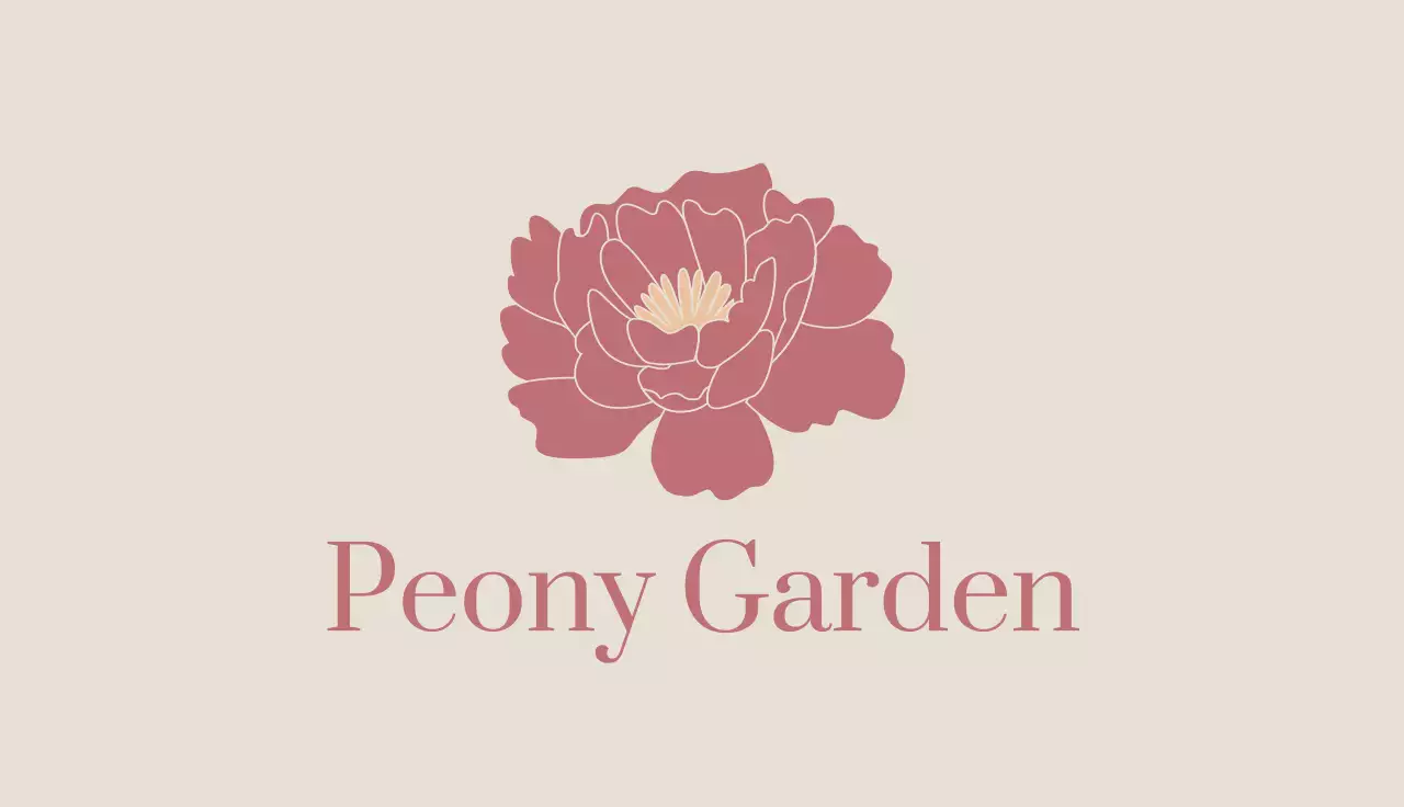 Beige Elegant Garden Business Card