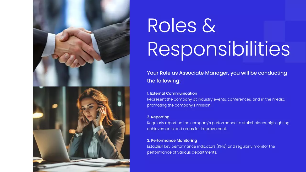 Blue Modern Employee Guide Presentation