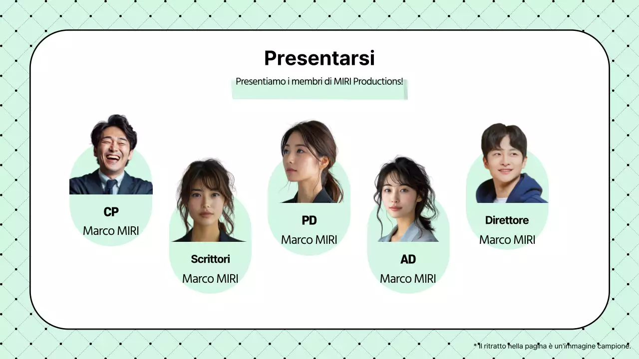 Proposta di società di produzione video semplice e color menta