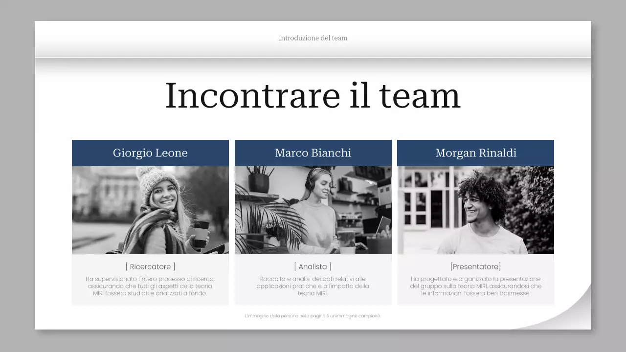 documento di progetto professionale grigio