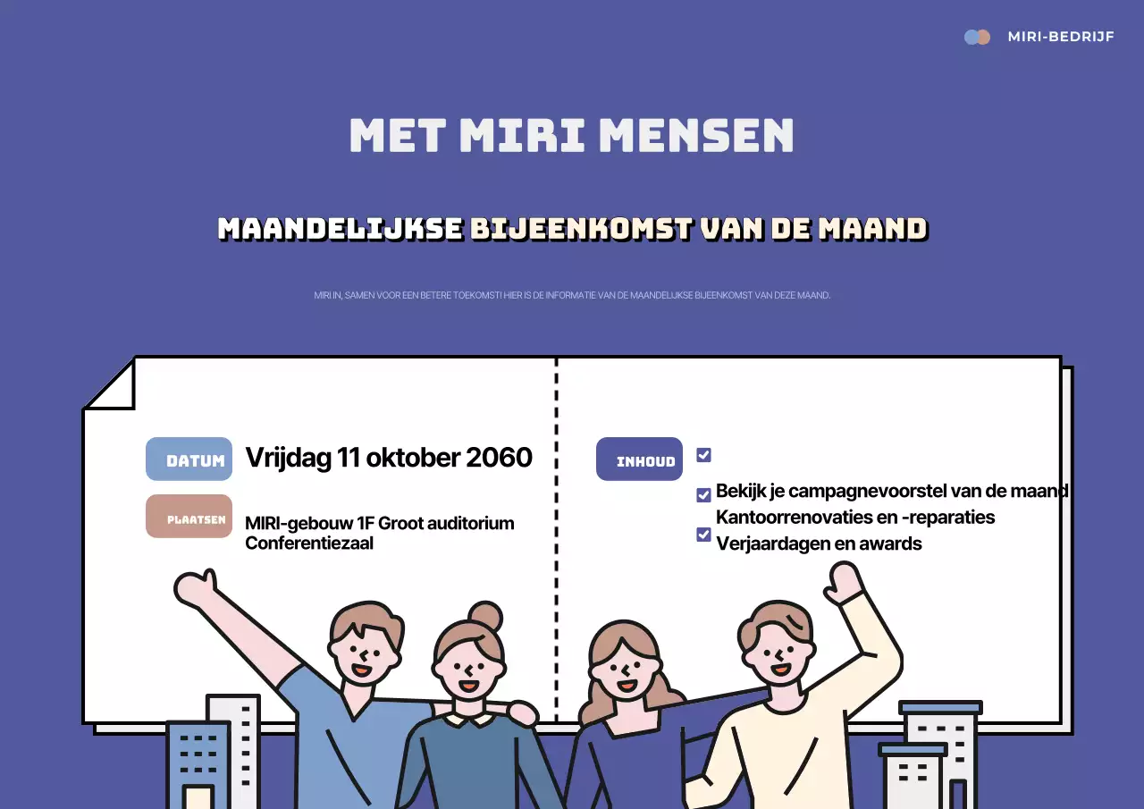 Blauwe Nette Bijeenkomst Aankondigingen