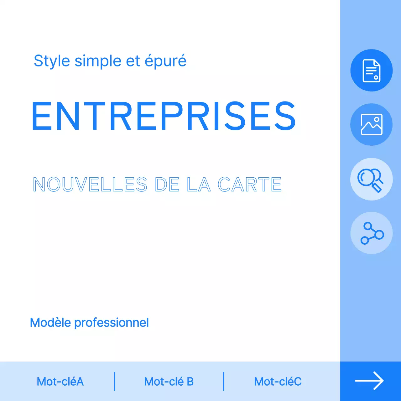 Modèle d'entreprise simple bleu