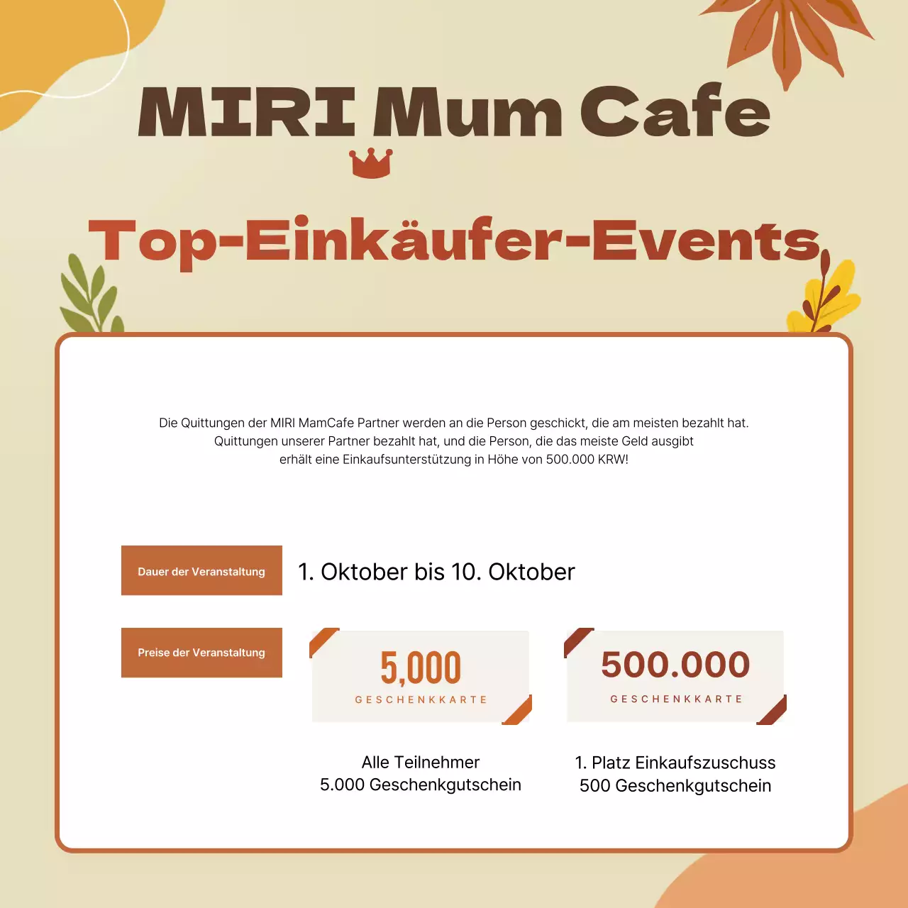 Werbung für orangefarbene Oldtimer-Werbung