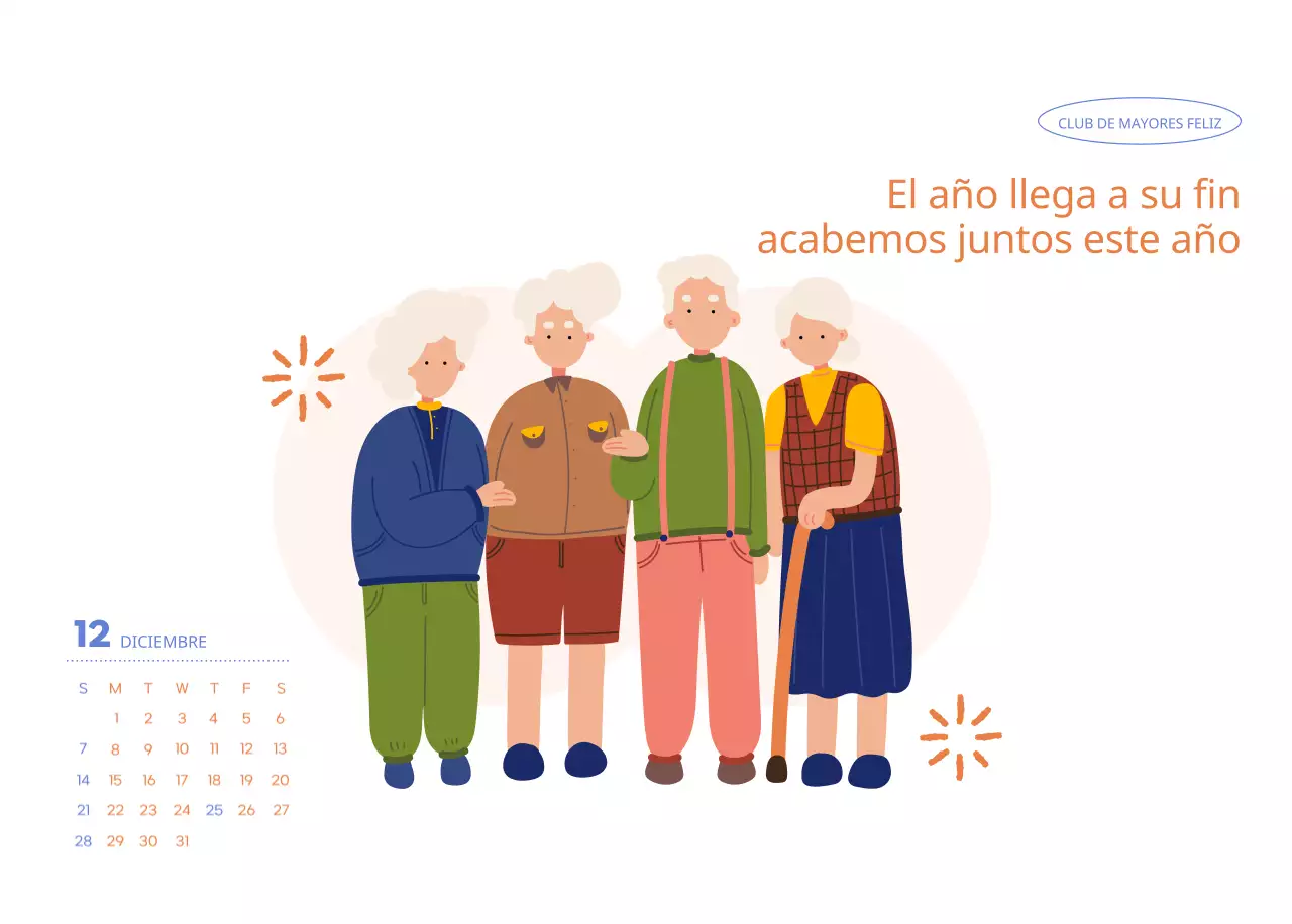 Calendario comercial con simpáticas ilustraciones