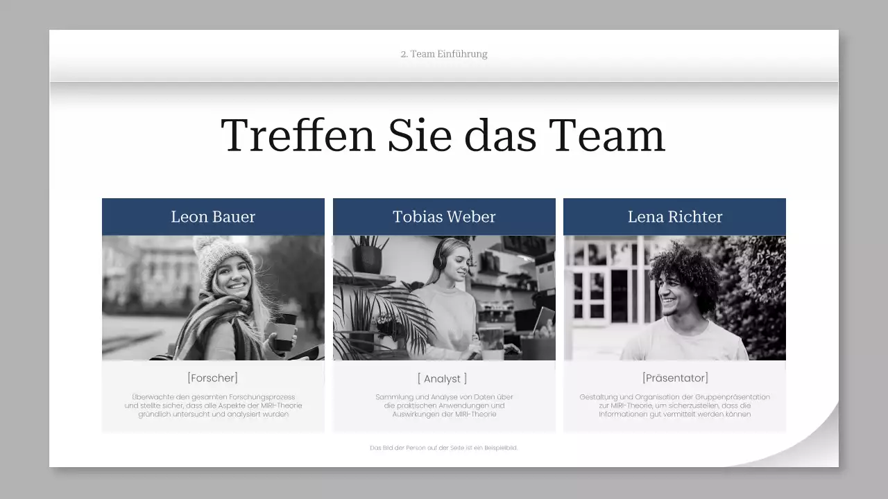 graues professionelles Projektdokument