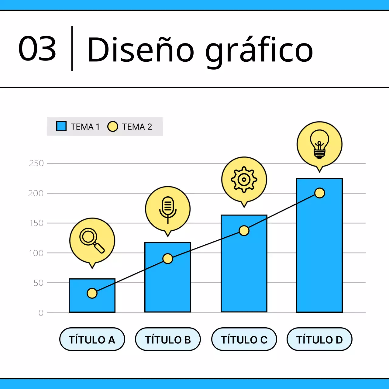 Promover la plantilla azul claro limpio