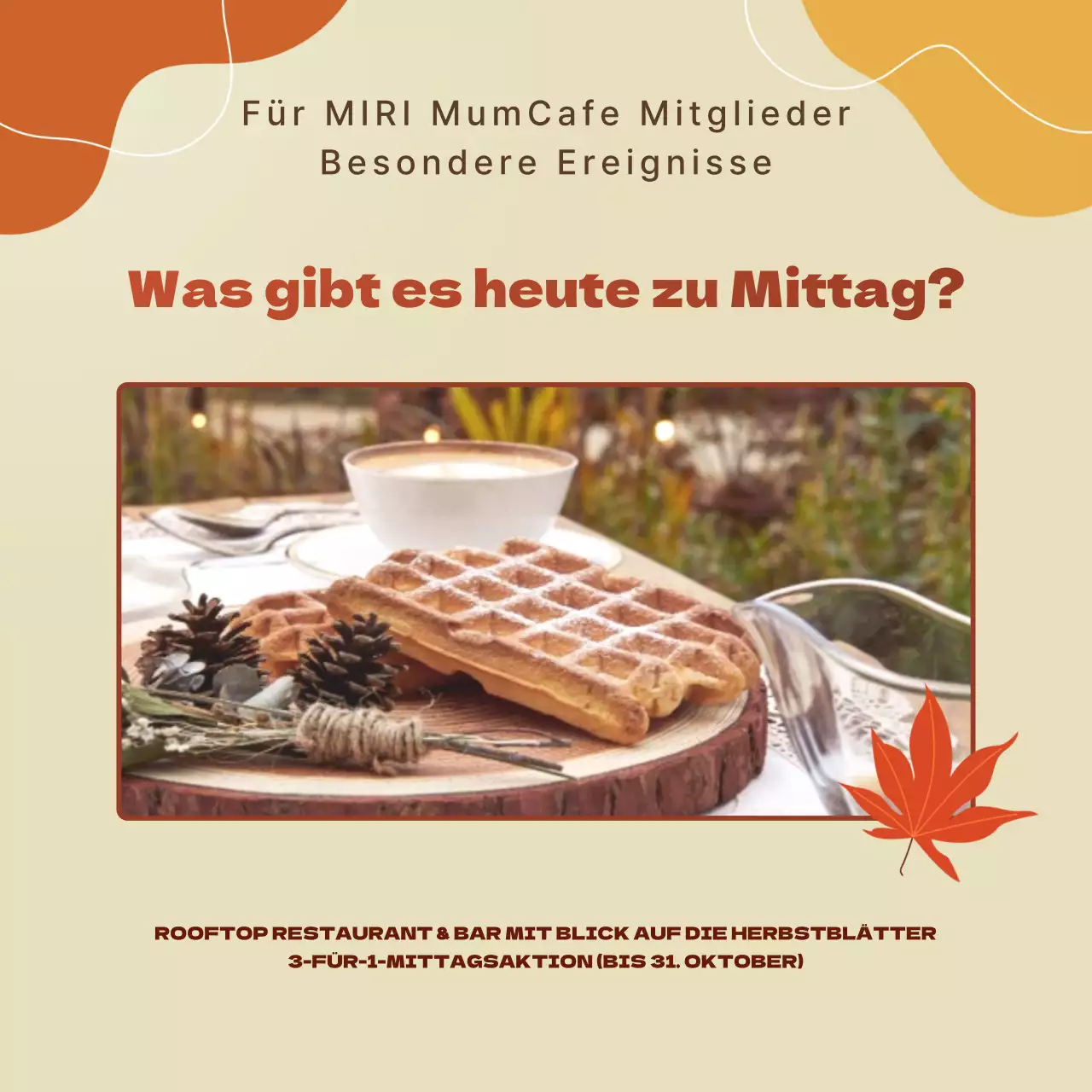 Werbung für orangefarbene Oldtimer-Werbung