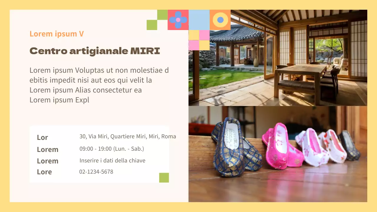 Guida all'esperienza culturale tradizionale gialla e arancione